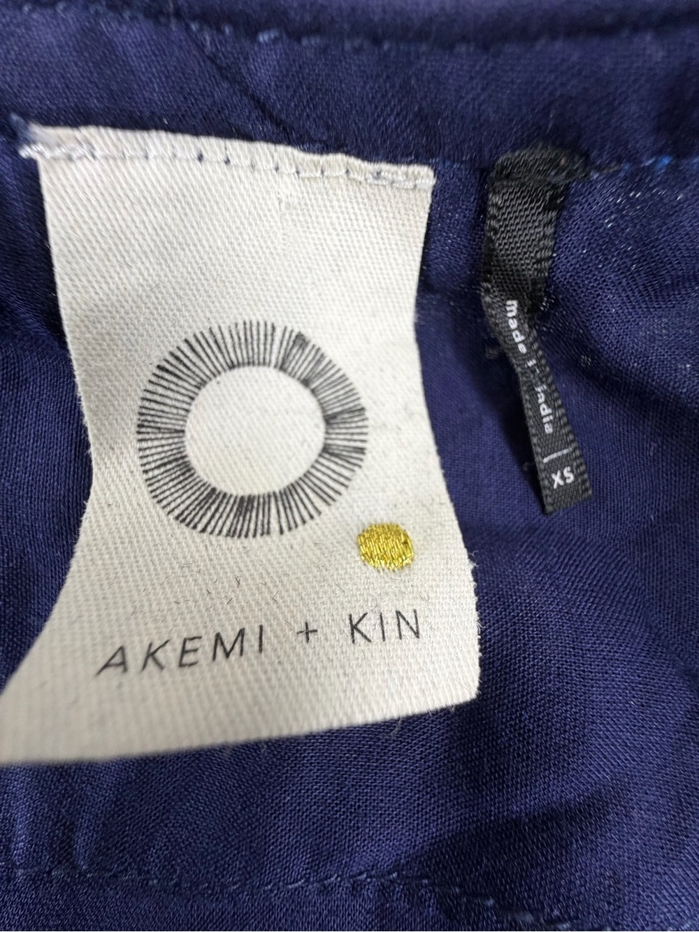 Akemi‎ + Kin Anthropologie Blue Boho Embroidered Tunic Dress XS - Picture 4 of 11